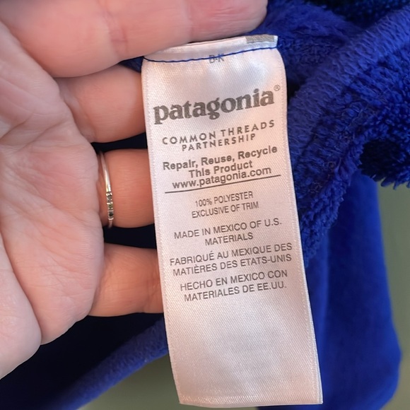 Patagonia Synchilla Snap-T Fleece Pullover Blue Sweater Sz L Winter Outdoor - Picture 5 of 6